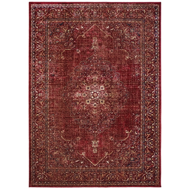 United Weavers Royalton Area Rug 853 10230 Stirling Red Tapestry Bordered 2' 7 x 13' 1 Rectangle 